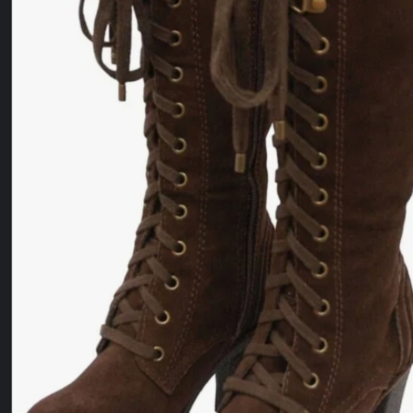 Forever 21 Dark Brown Lace-Up Boots - Picture 12 of 13